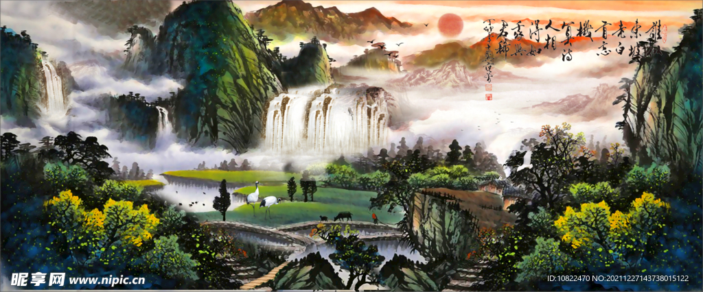 水墨山水背景