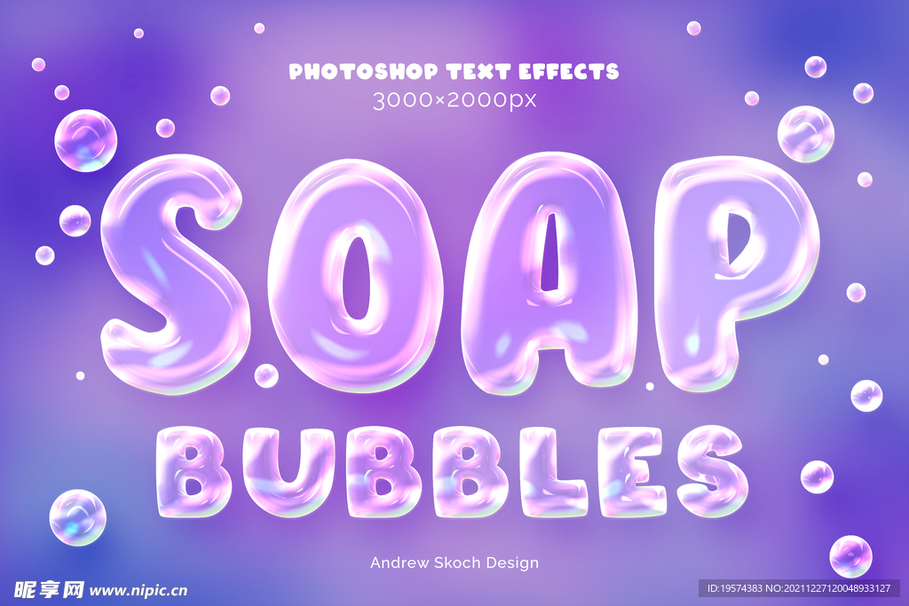  肥皂泡泡字体