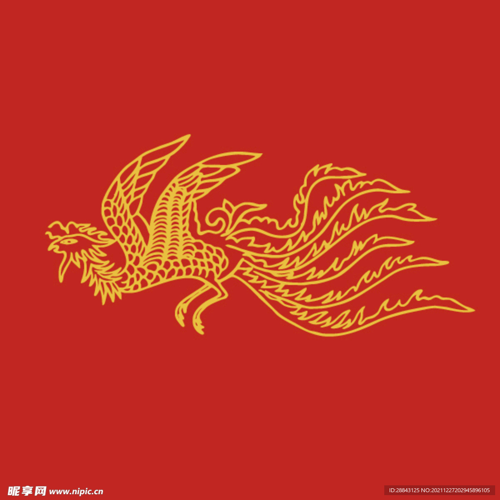 龙凤呈祥国风矢量图形素材底纹