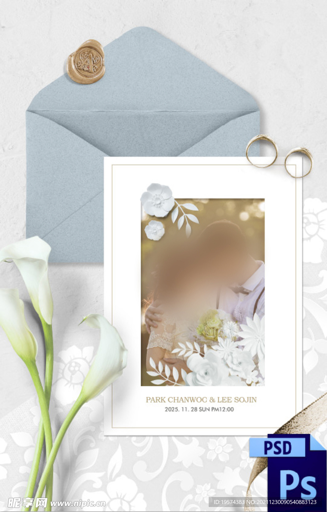 婚礼海报PSD背景模版