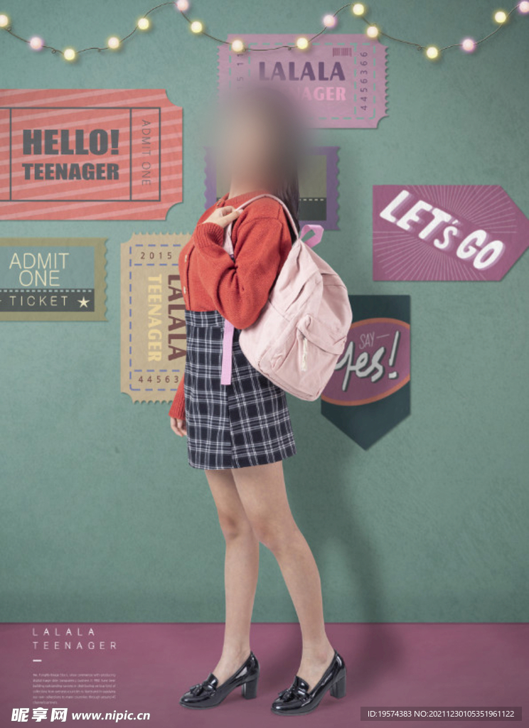 青年学生摄影背景