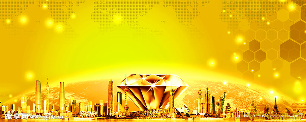 金色科技商务背景