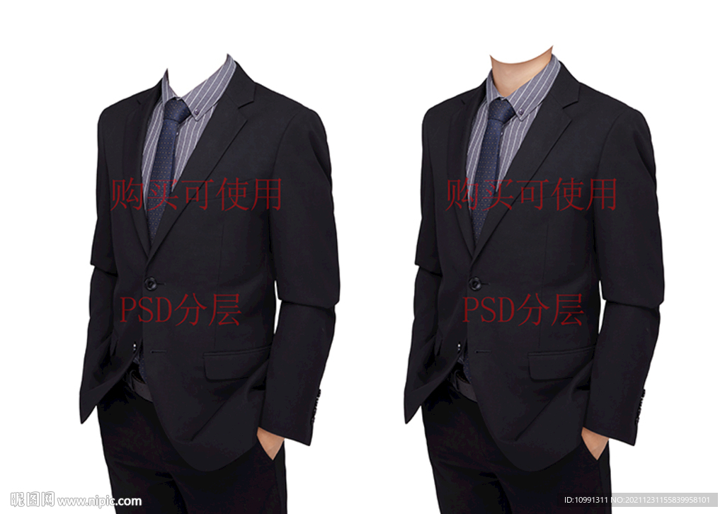 男士形象照半身西装