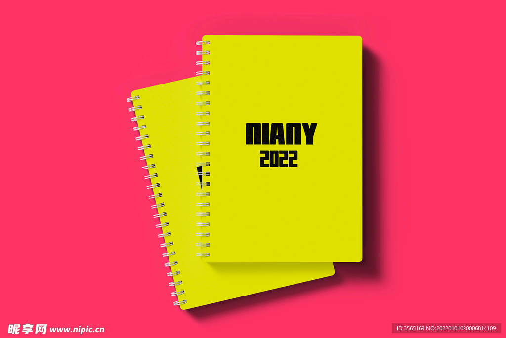 螺旋笔记本贴图样机