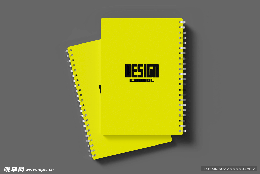 螺旋笔记本贴图样机
