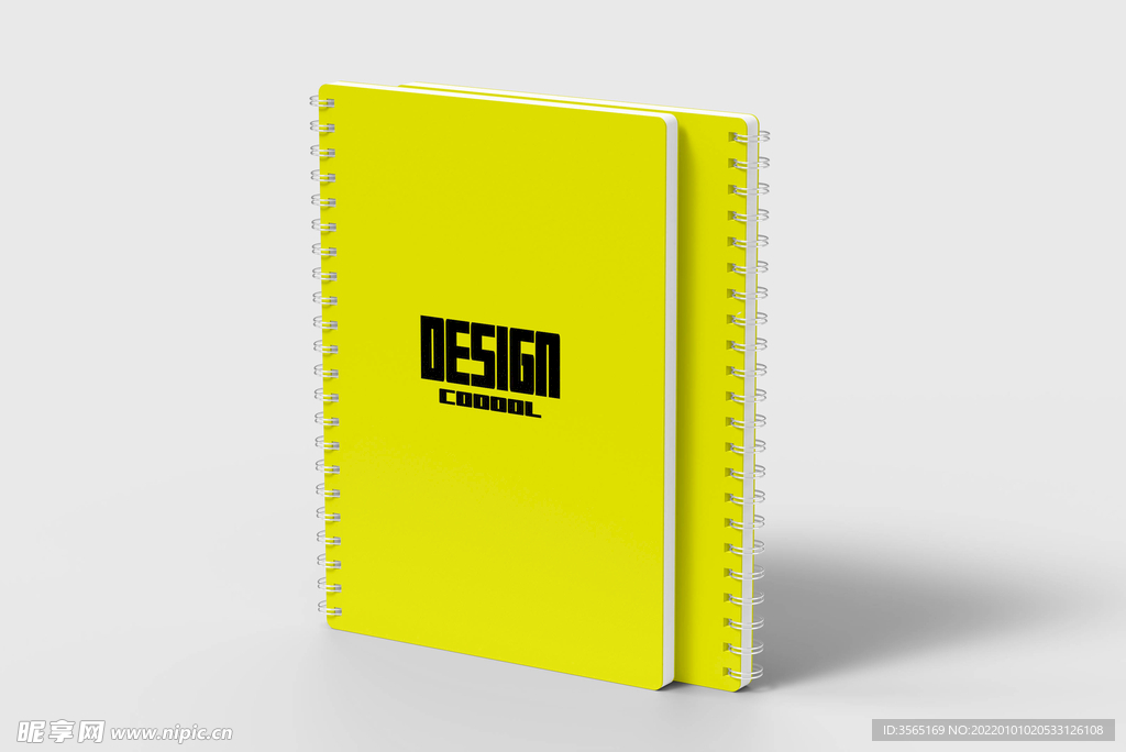 螺旋笔记本贴图样机