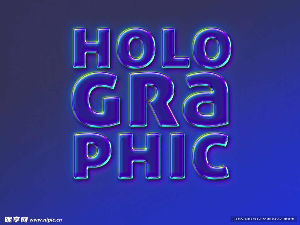 卡通透明字体玻璃塑料质感