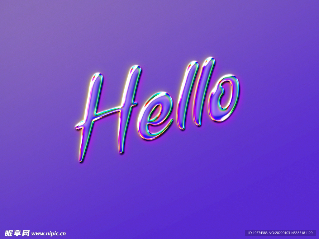 卡通透明字体玻璃塑料质感