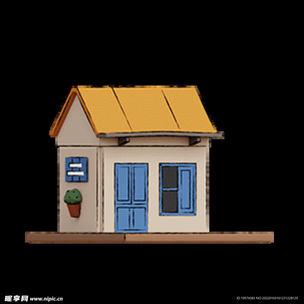 旅馆民宿房子3d卡通可爱旅行