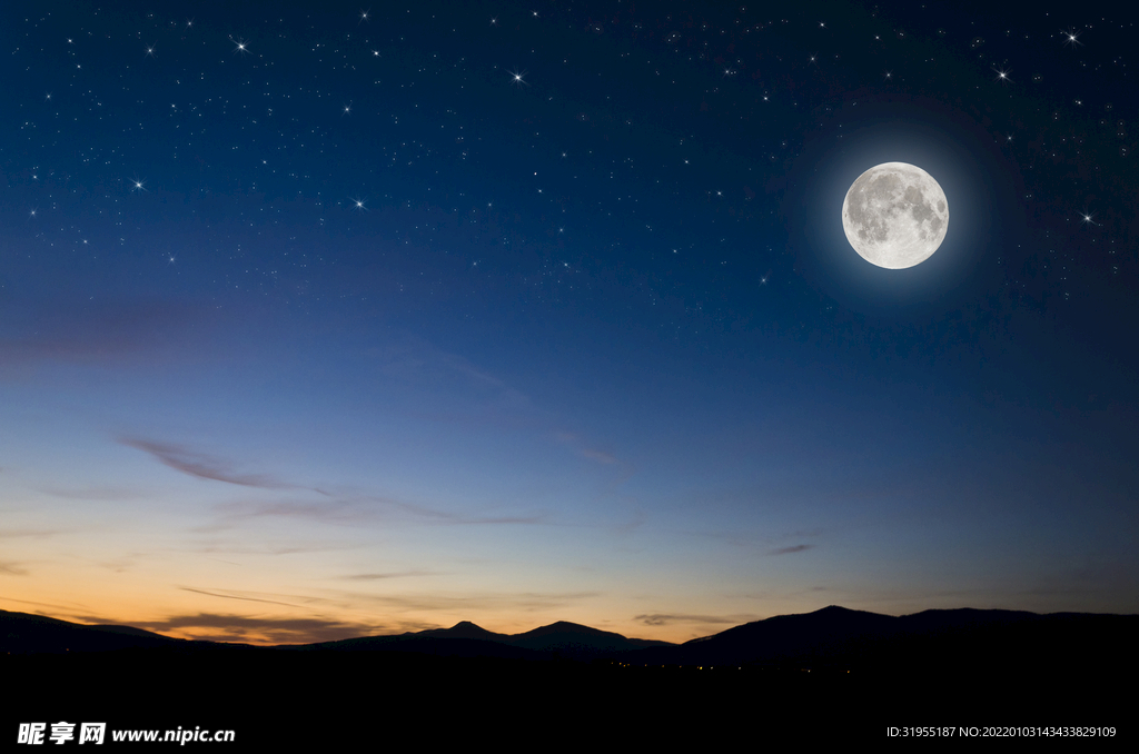 星空 夜空 月亮