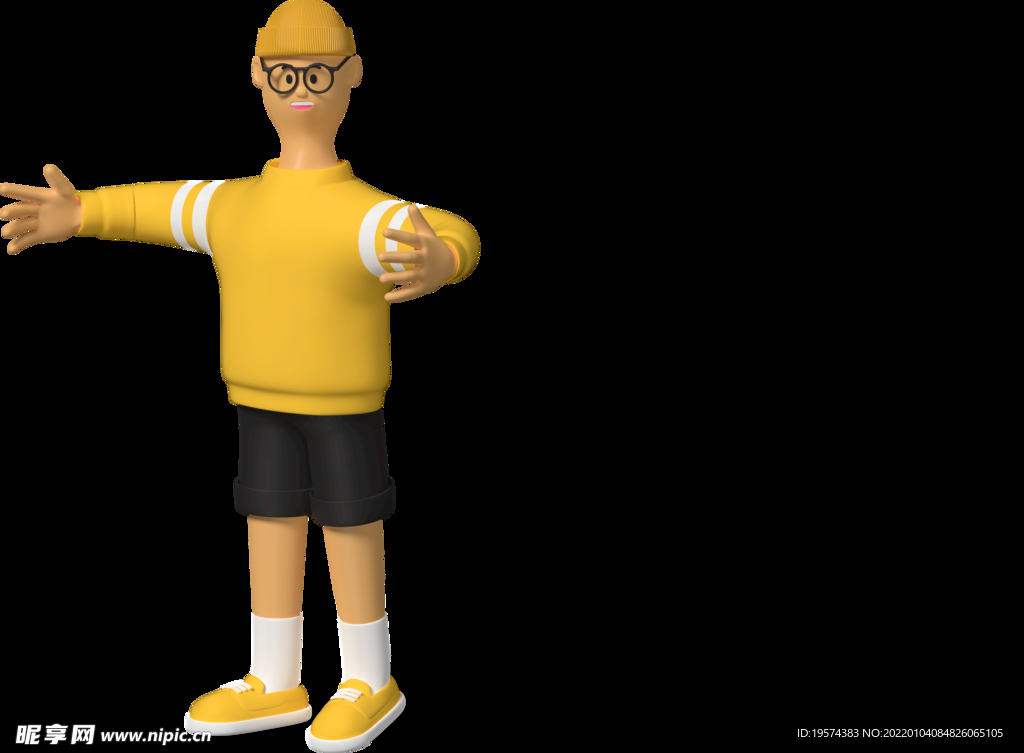 做运动操的上班族职员男孩