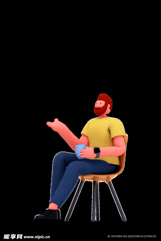 坐着喝咖啡交谈聊天讲解