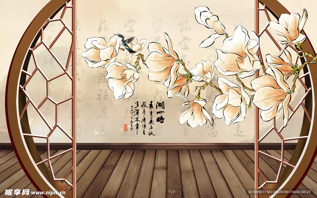 晶瓷画中国风