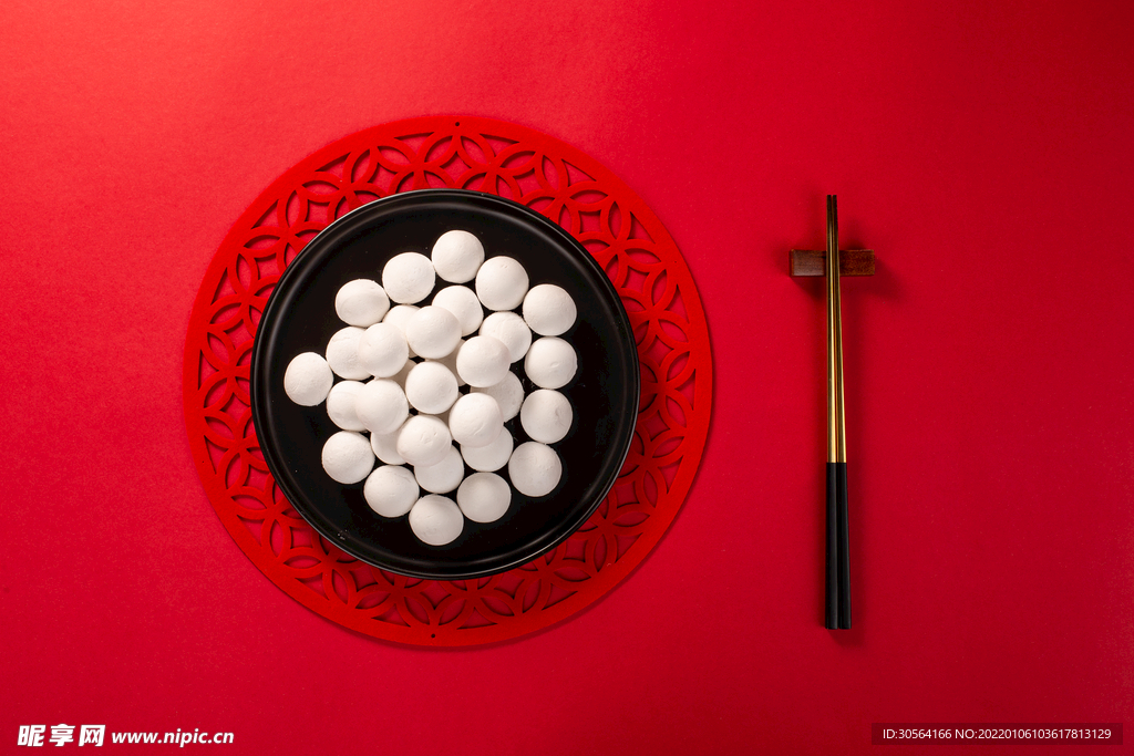 元宵节汤圆美食食材背景素材