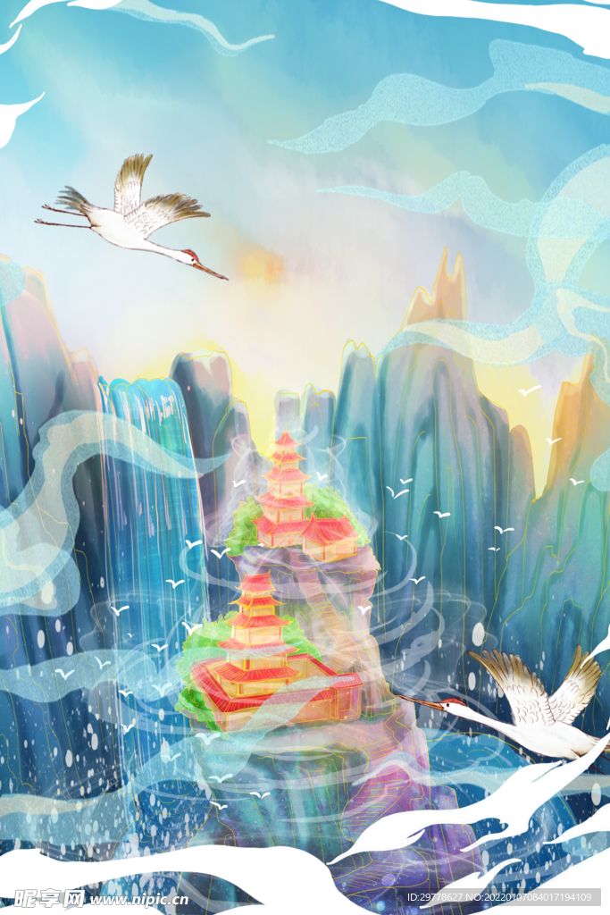 中国风手绘插画