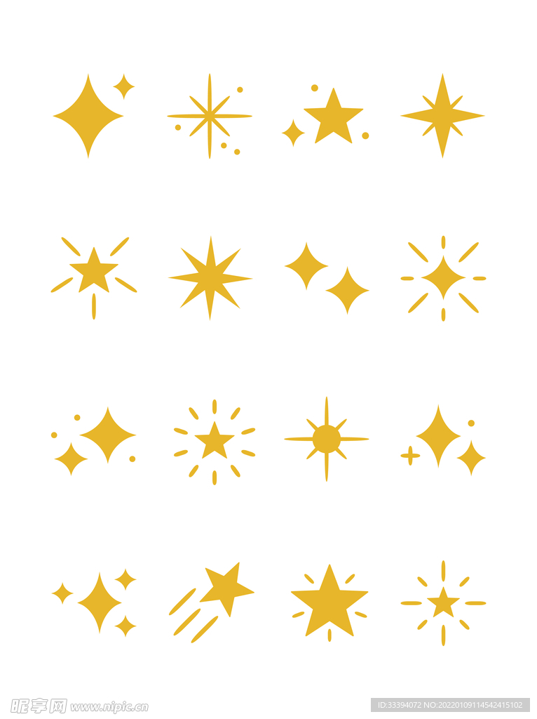 星星图标闪光装饰