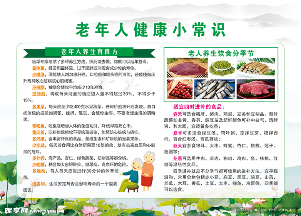 老年人健康知识宣传栏