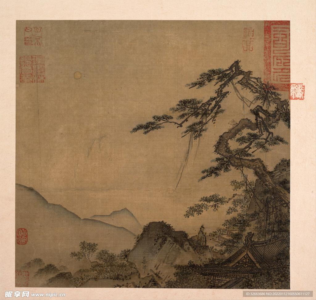 长松山水