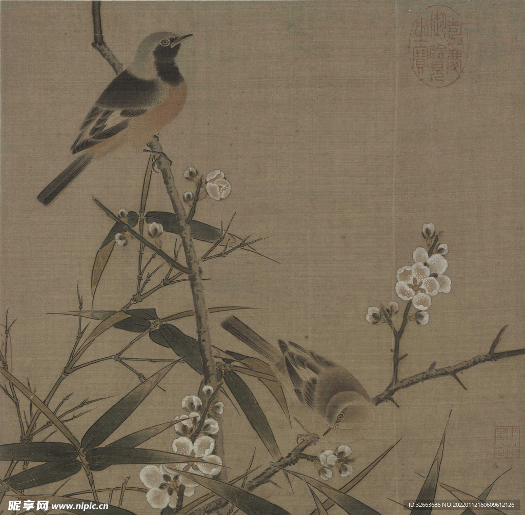 梅竹双鹊