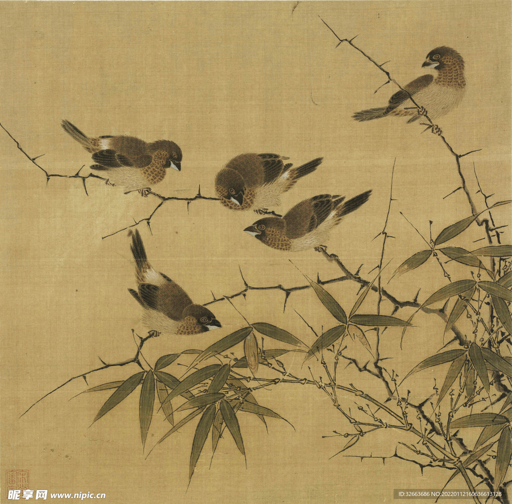 霜篠寒雏