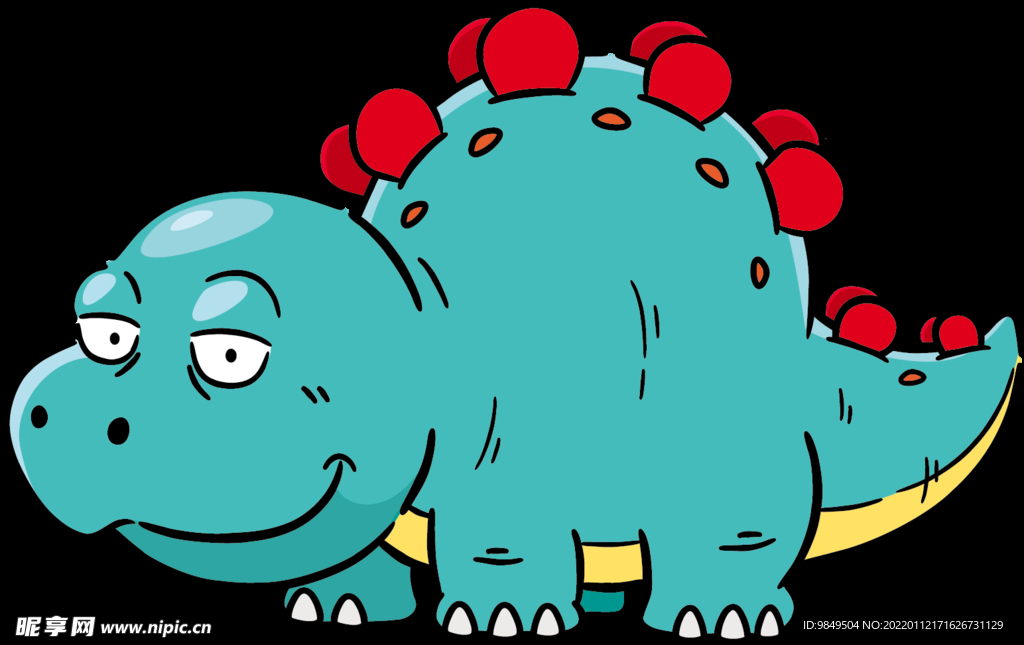 恐龙PNG元素 卡通恐龙  
