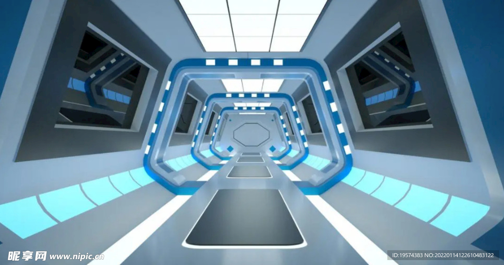 C4D模型太空船舱