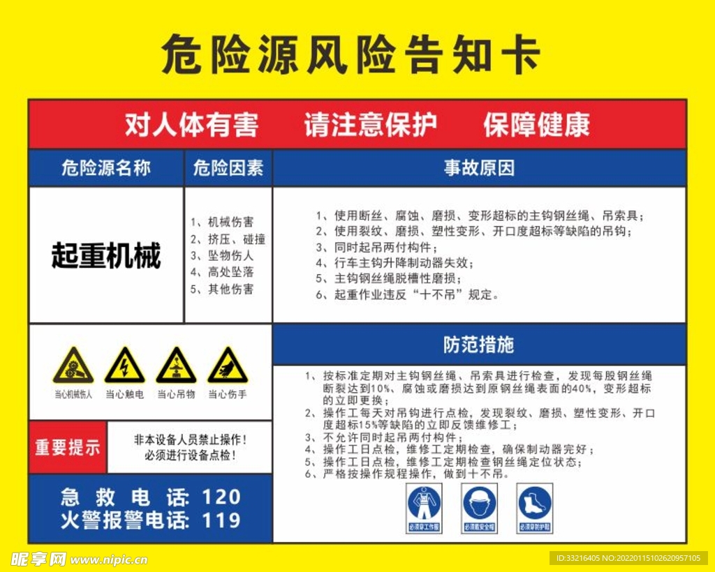 风险提示卡