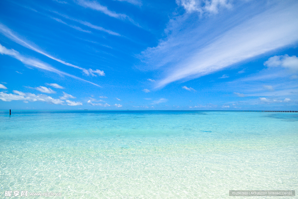 蓝天碧海高清背景