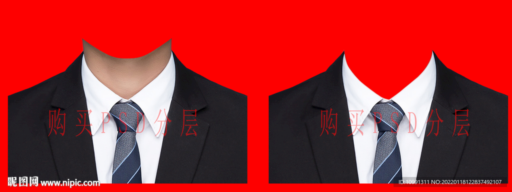 男西装证件照衣服素材