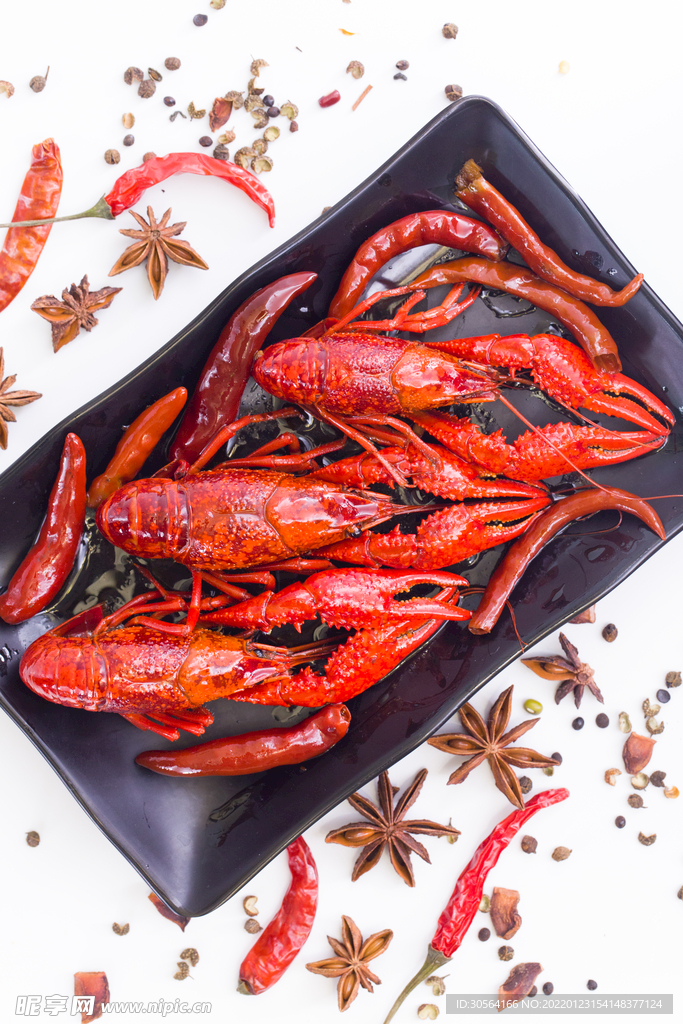 小龙虾美食食材背景素材