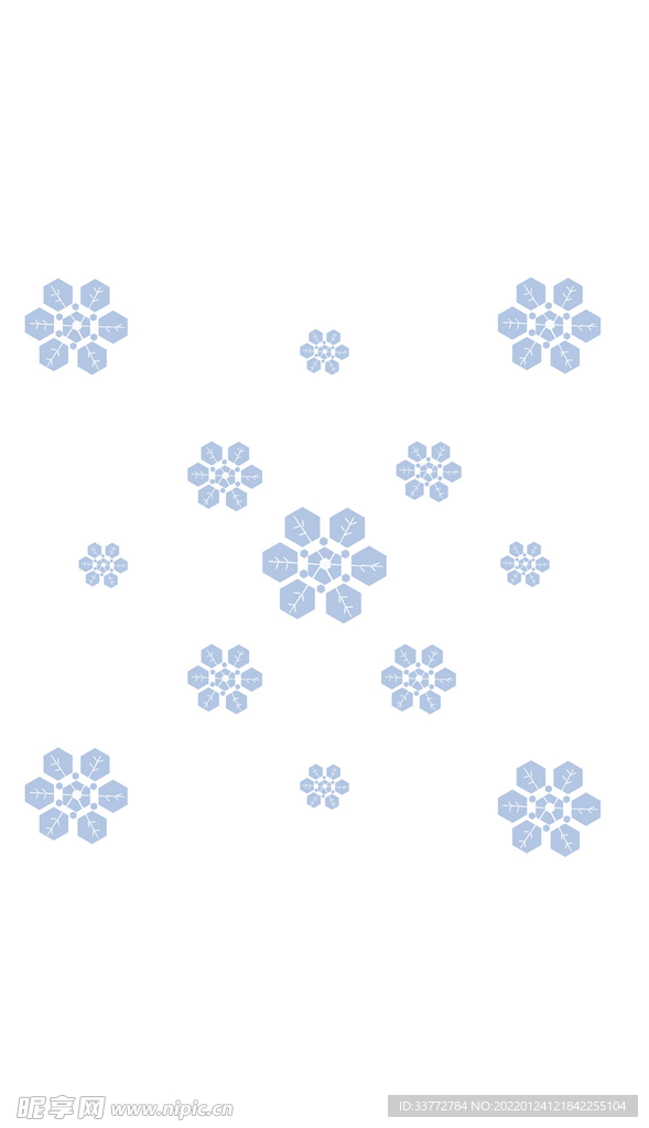 冬季春节蓝白色雪花背景