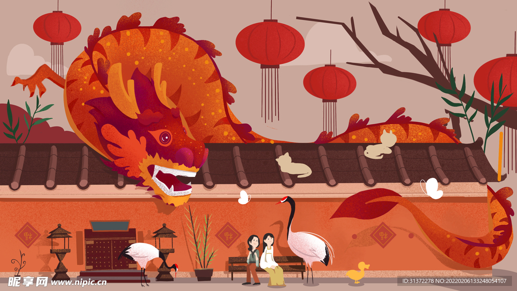 国潮神龙海报设计图片