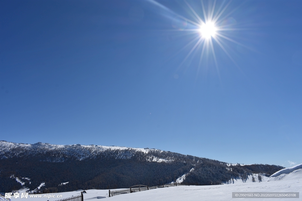 雪地太阳