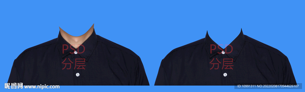 男士证件照深黑色衣服素材