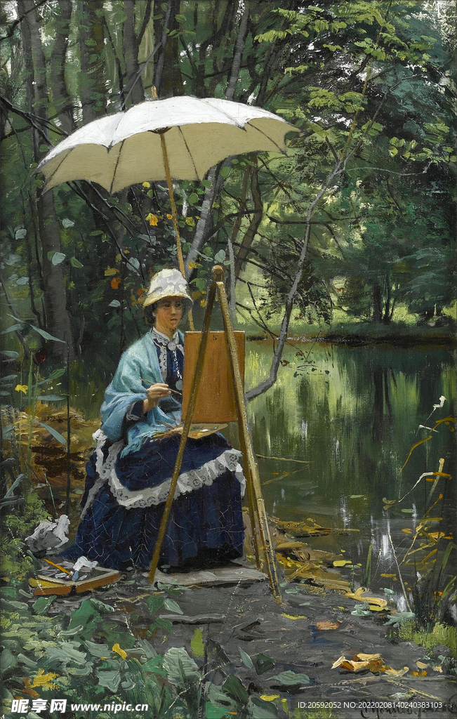油画  