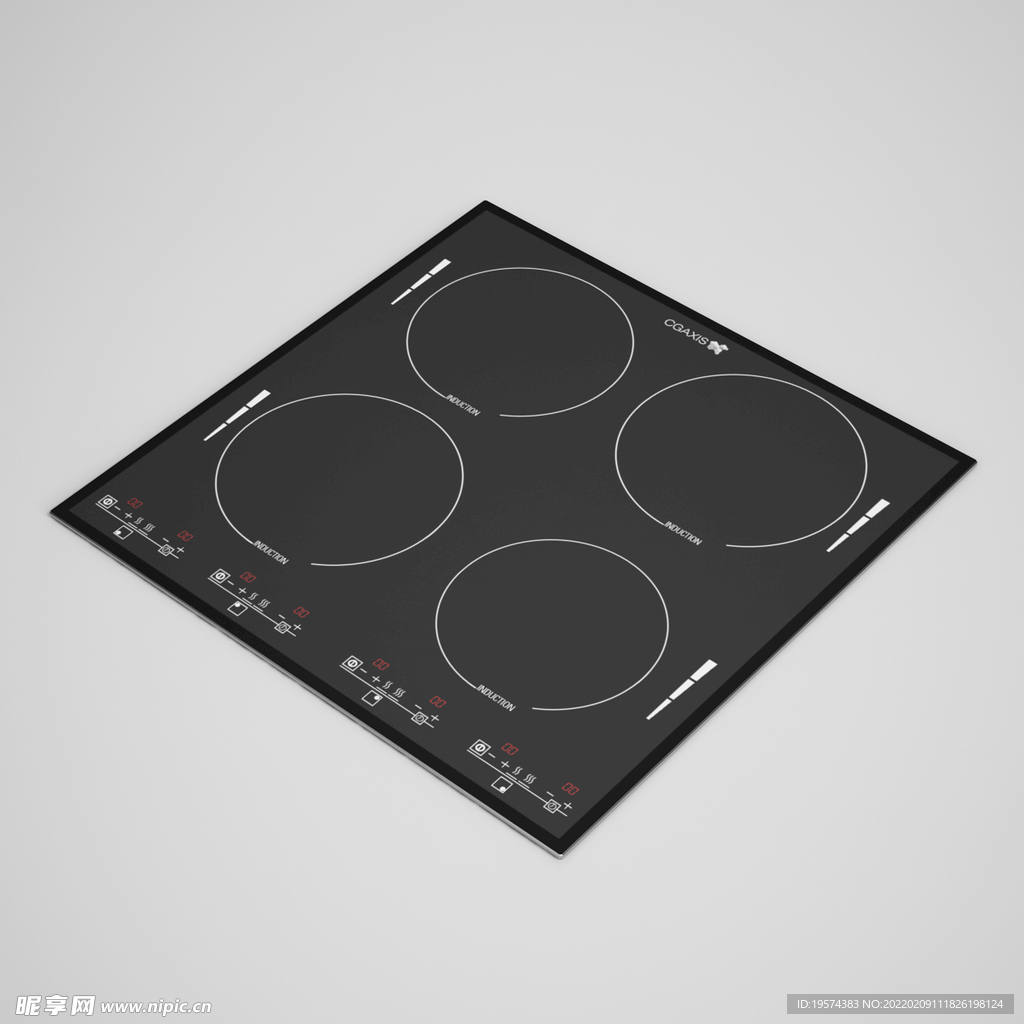 C4D模型电磁炉