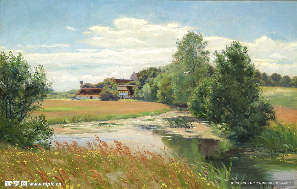 油画  