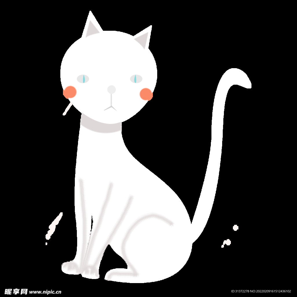 手绘卡通猫图片 