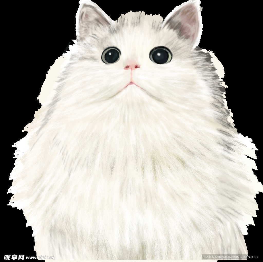 手绘卡通猫图片 