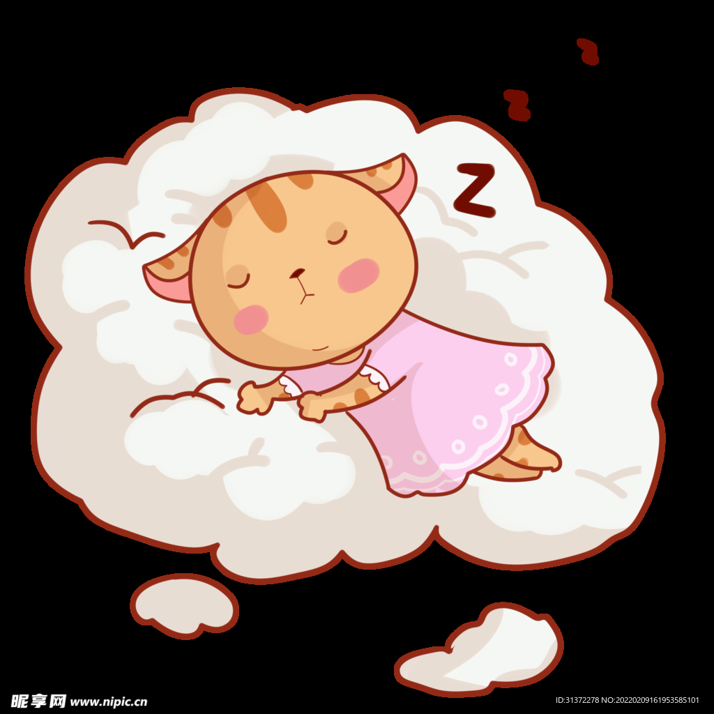 手绘卡通猫图片 