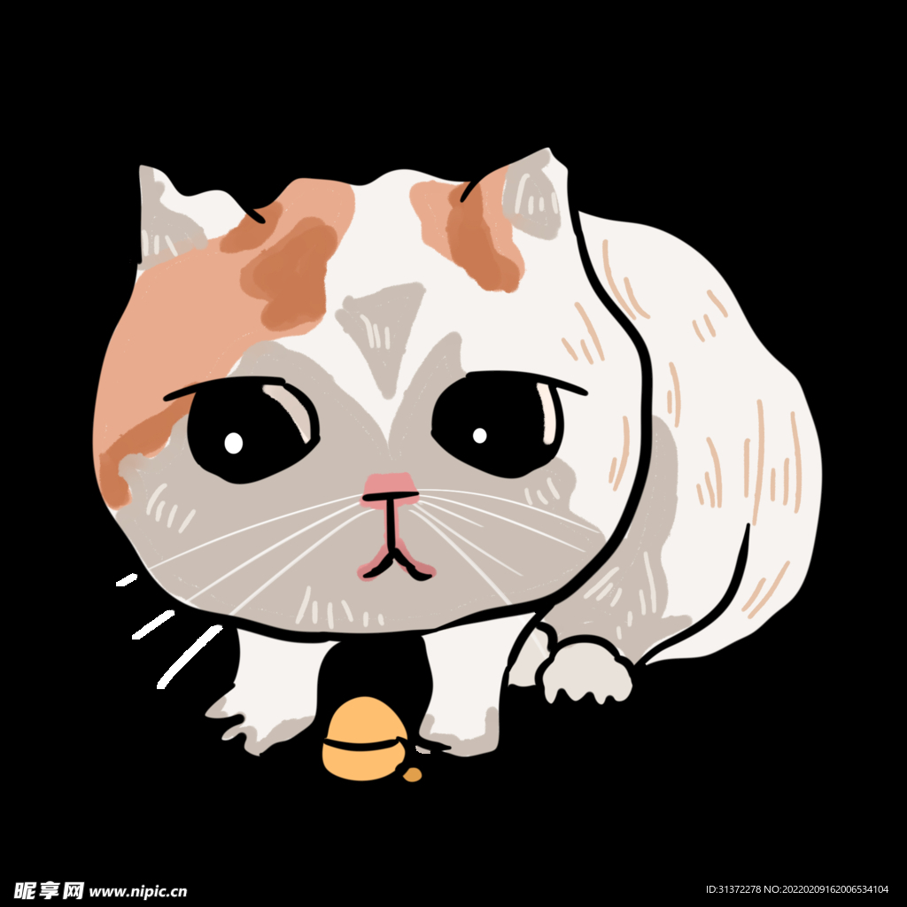 手绘卡通猫图片 