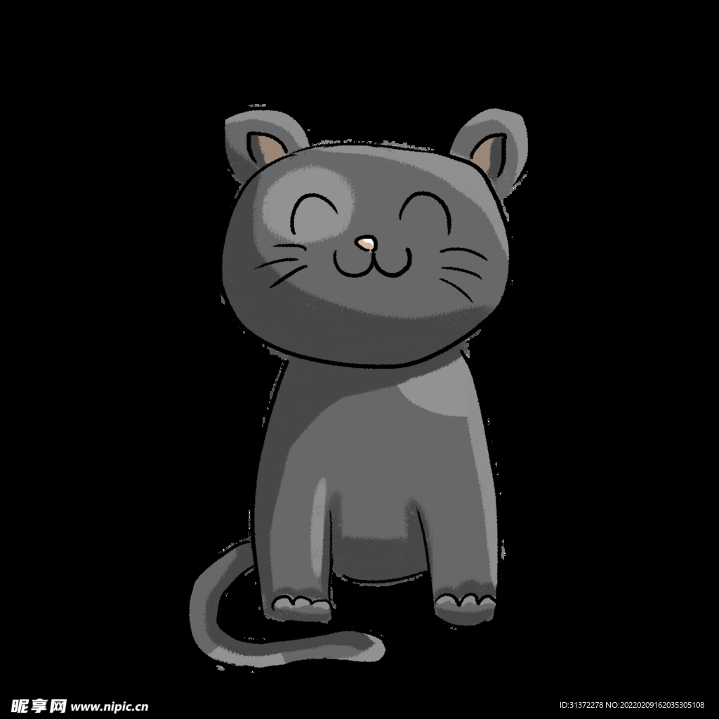 手绘卡通猫图片 