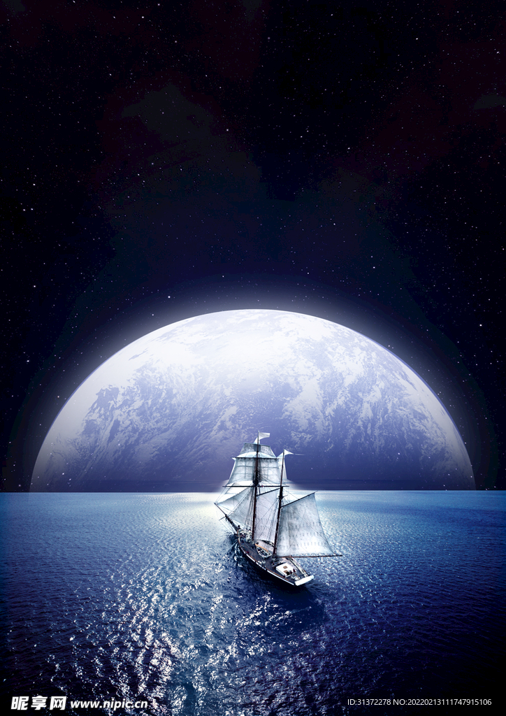  创意星空合成海报图片 