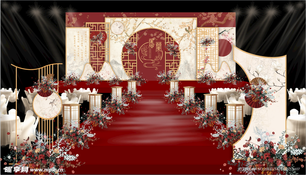 中式婚礼 婚礼效果图片