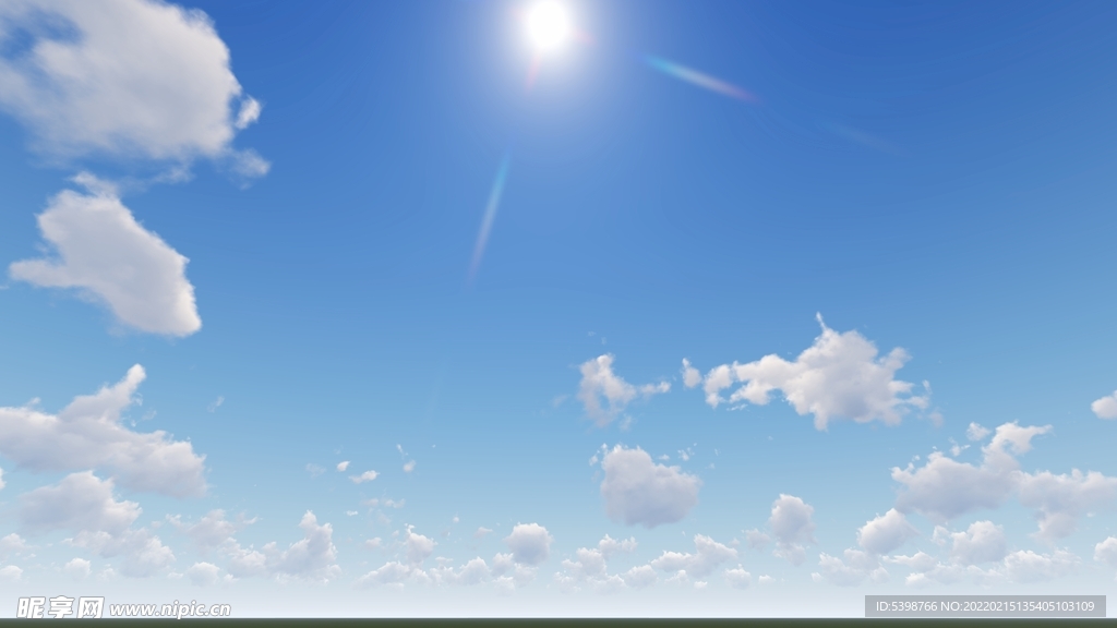 太阳 蓝天 白云 景观