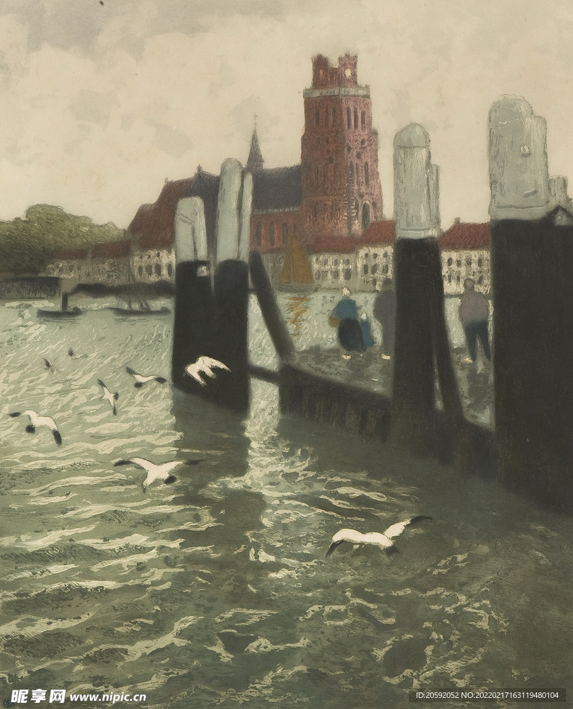 油画  