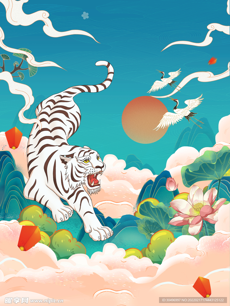 中国风古风虎年海报