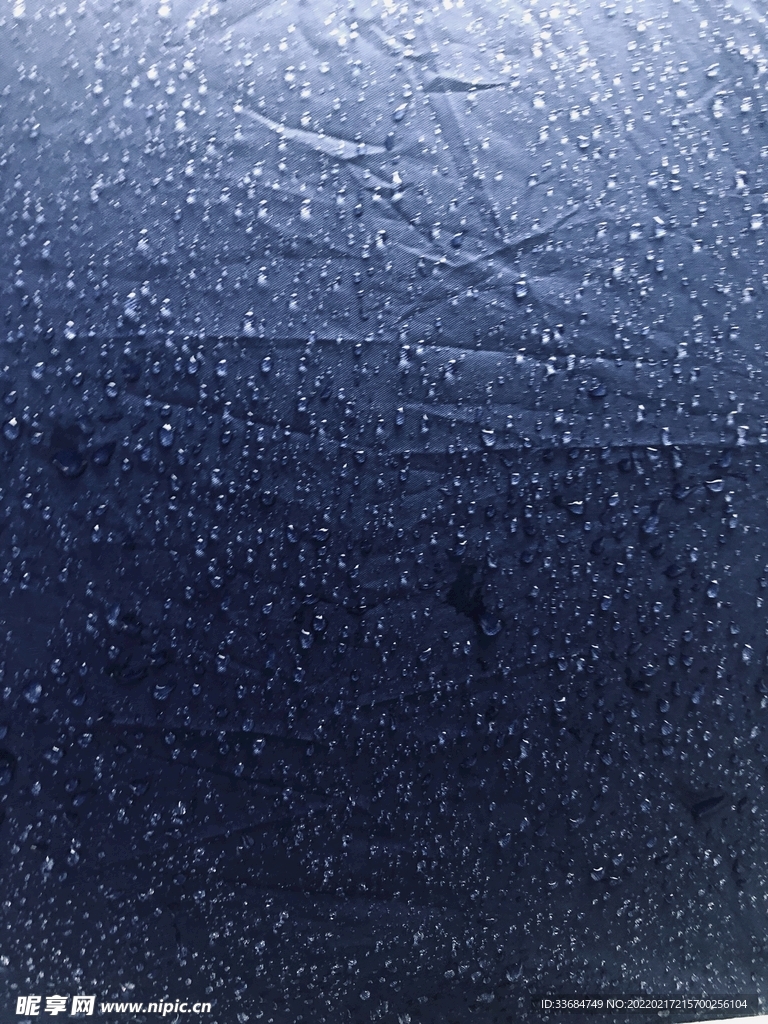 布纹与水珠 下雨天