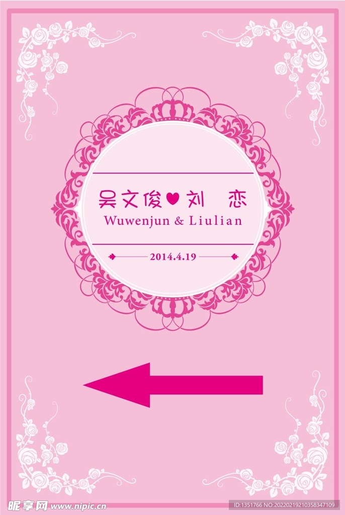 婚礼指示牌