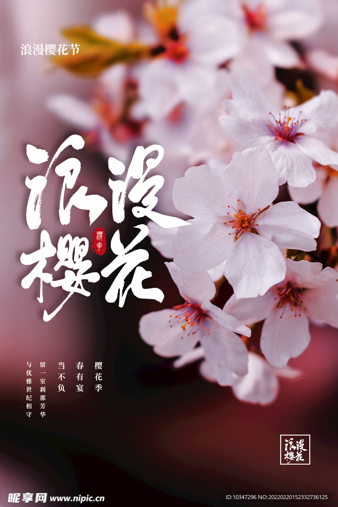 樱花节  春暖花开 春季海报 
